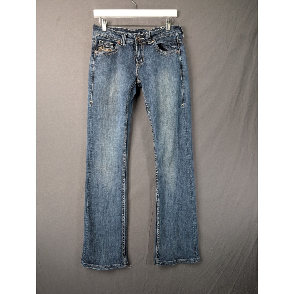 Cowgirl Tuff Co Womens Blue Denim Bootcut Jeans W28 L35 Low Rise